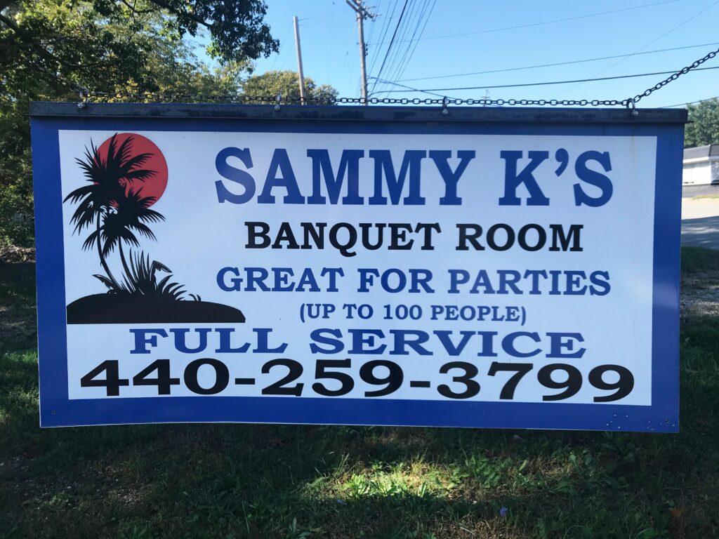 Sammy K's Banquet Room business banner