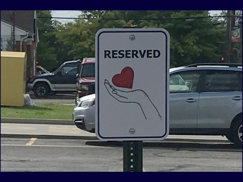 Custom parking lot signs